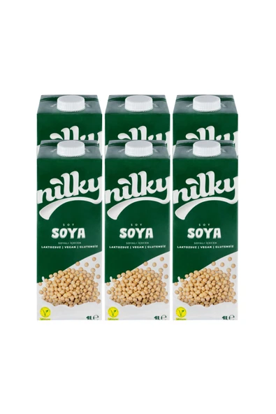 NİLKY Nilky Soya Sütü Laktosuz Vegan Glütensiz 6x1 ürün görseli 1