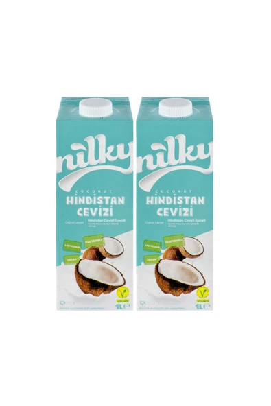 NİLKY Hindistan Cevizi Sütü Glütensiz Bitkisel Bazlı Laktosuz Vegan 2x1 Lt ürün görseli 1