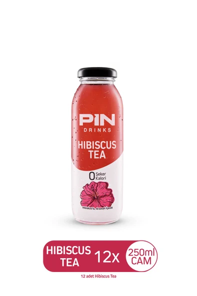 Pin Hibiskus Çayı - Şekersiz & Kalorisiz 250 ml X 12 Adet ürün görseli 1