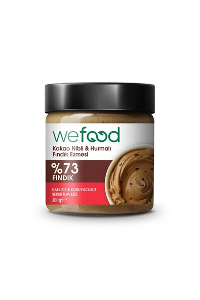 Wefood Kakao Nibli Hurmalı Fındık Ezmesi 200 gr ürün görseli 1