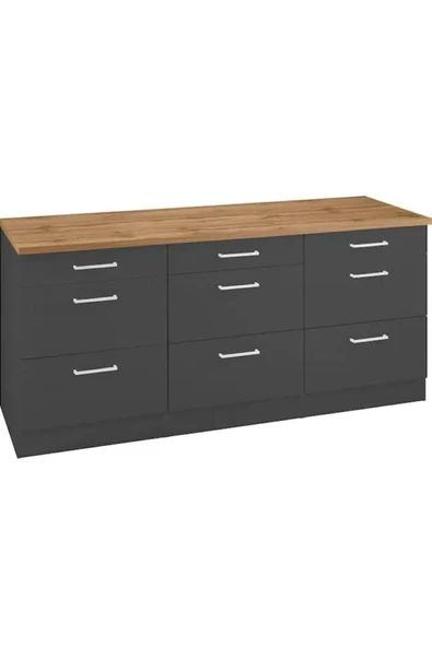 Tdesigno Lidya 9 Çekmeceli -Mutfak Dolabı-Çok Amaçlı Dolap-Alt Modül-180cm ürün görseli 1