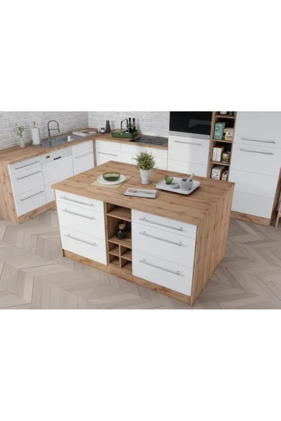 Tdesigno Minos Mutfak Adası -Alt Modül 150 cm Atlantikçam- Tezgah Dahil ürün görseli 1
