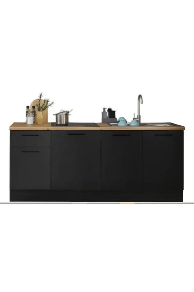 Tdesigno Agora Mutfak 4 Kapaklı-1 Çekmeceli Alt Modül -180 cm - Tezgah Dahil ürün görseli 1