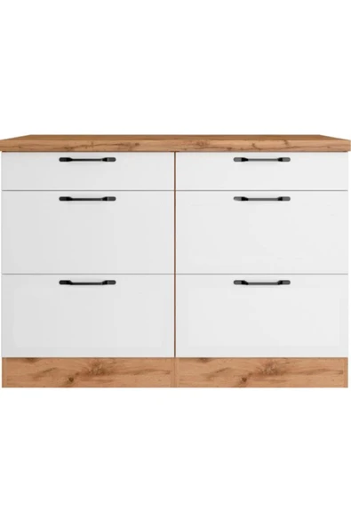 Tdesigno Pera 6 Çekmeceli -Mutfak Dolabı-Çok Amaçlı Dolap-Alt Modül-120cm ürün görseli 1