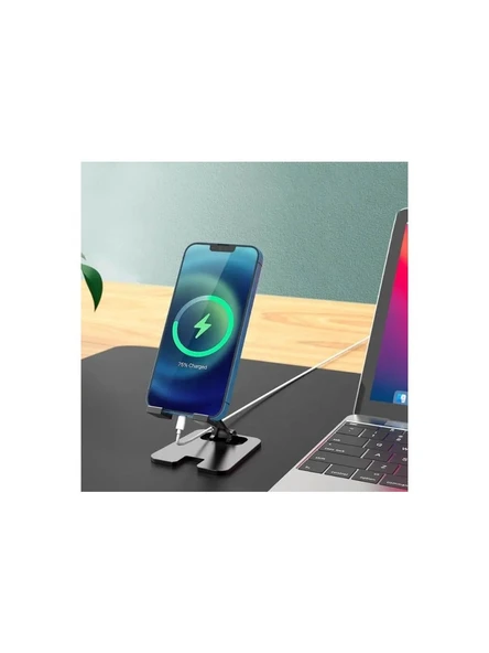 Ayarlanabilir Cep Telefonu Standı Katlanabilir Tok Alüminyum Masaüstü Telefon Tutucu Kaliteli Malzeme Universal Telefon Tutucu XK040 ürün görseli 1