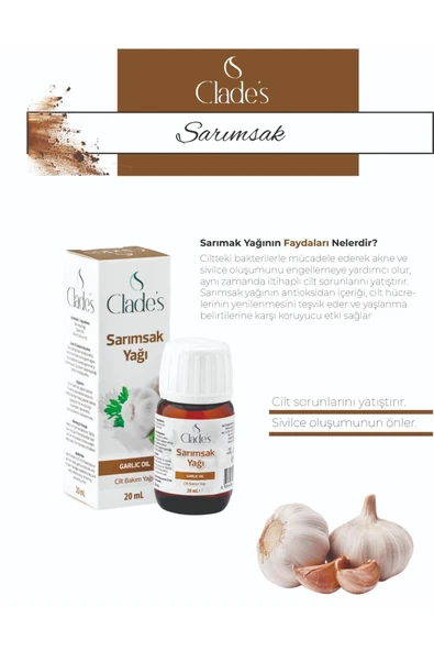 Clade's Sarımsak Yağı 20 ml - Resim 2