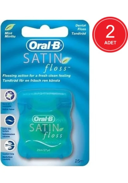Oral-B Satin Floss Nane Aromalı 25 m 2 Adet Diş İpi ürün görseli 1