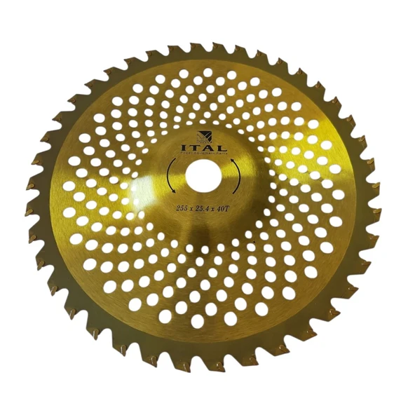 ITAL Tırpan Daire Testere – 40T x 25.4 x 255 mm | Profesyonel Gold Bombeli Disk ürün görseli 1
