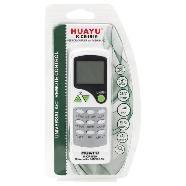 Carrier K-CR1519 Universal Klima Kumandası ürün görseli 1