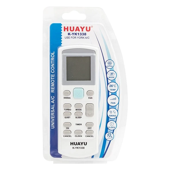 Huayu K-YK1338 York Universal Akıllı Klima Kumandası ürün görseli 1