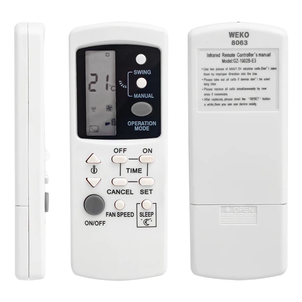 Weko Fujicool GZ-1002B-E3 Klima Kumandası ürün görseli 1