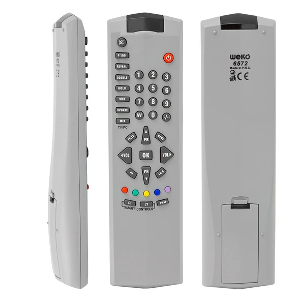 Arçelik-Beko 14.1 Şase Ok'li Beyaz TV Kumandası ürün görseli 1