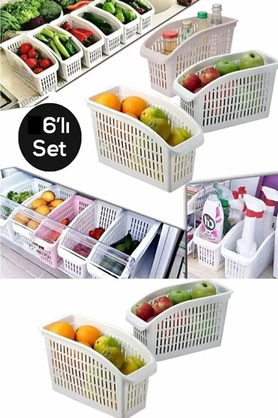 Online Kapında Buzdolabı Içi Düzenleyici Sebze Meyve Sepeti Mutfak Banyo Tezgah Altı Üstü Organizer ürün görseli 1