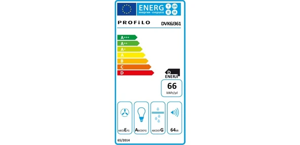 Profilo DVK6J361 Siyah Duvar Tipi Davlumbaz - Resim 5