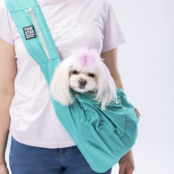 Pawstar Mint Crossbody Küçük Irk Köpek Çapraz Taşıma Çantası ürün görseli 1
