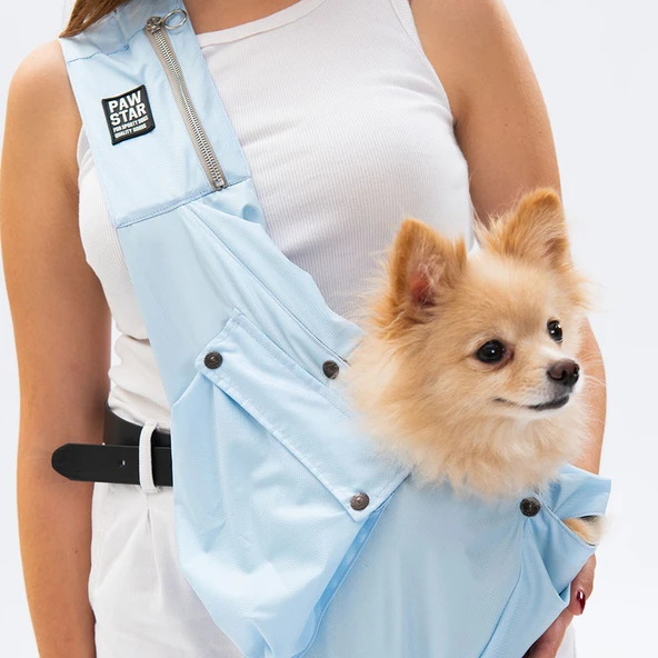 Pawstar Mavi Crossbody Küçük Irk Köpek Çapraz Taşıma Çantası ürün görseli 1