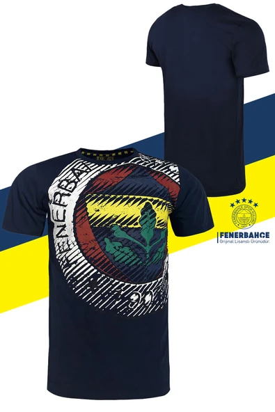Fenerbahçe Orijinal Lisanslı Tribün 6 Renk Logolu Spor T-Shirt ürün görseli 1