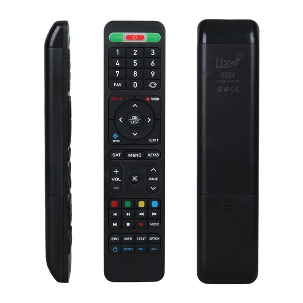 Hey Hiremco Turbo 4K Netflix Youtube Tuşlu HD Uydu Kumandası ürün görseli 1