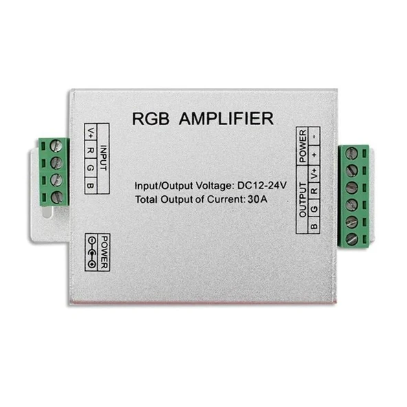 Powermaster PM-4877 12 Volt - 24 Volt 30 Amper RGB Şerit Led Amplifier (Repeater) ürün görseli 1