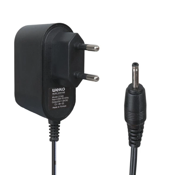 Weko WK-21946 5 Volt - 2 Amper 2.5*0.7 İnce Uç Yerli Üretim Tablet Pc Adaptörü ürün görseli 1