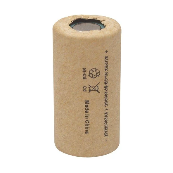 Supex Tekli 1.2 V 2000Ma NI-CD Süpürge Pili 2000SC ürün görseli 1