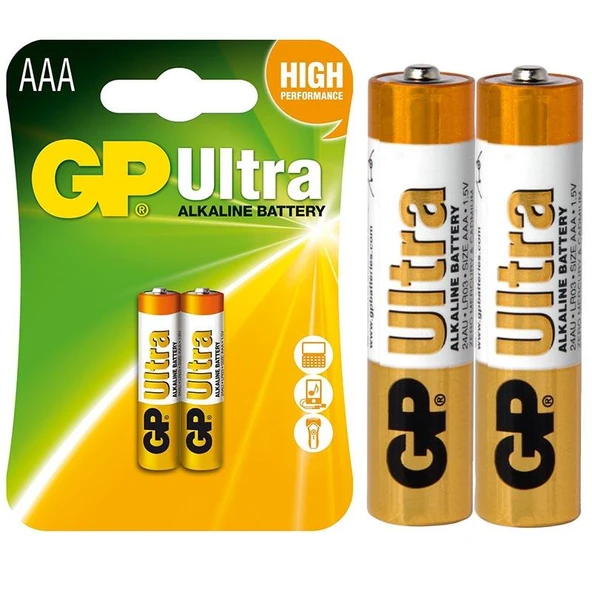 GP 24AU-2U2 Alkalin İnce AAA Kalem Pil 2'Li ürün görseli 1