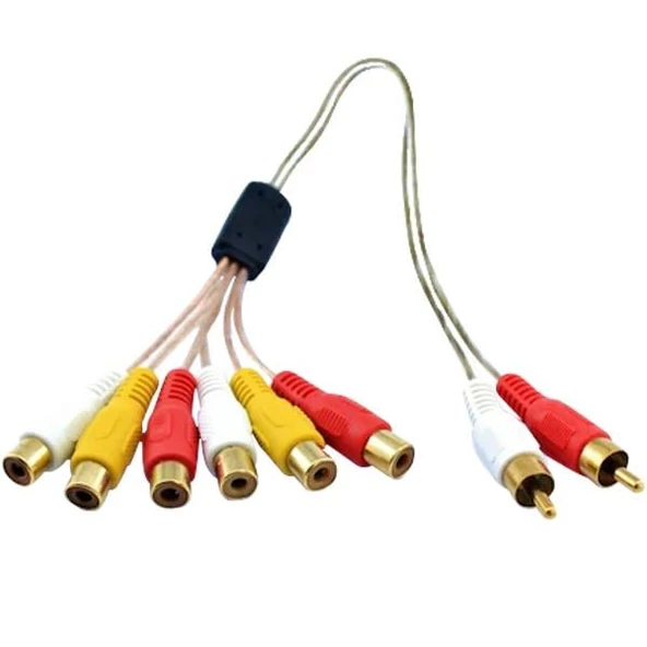 Powermaster 2 RCA Erkek / 6 RCA Dişi 55 Cm Kablo PM-5515 ürün görseli 1