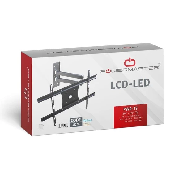 Powermaster PM-43 Kilitli LCD Askı Aparatı - Resim 2