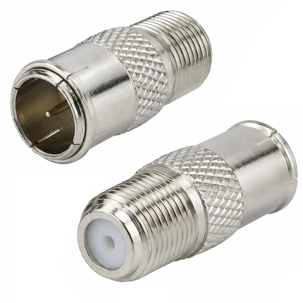 Powermaster PM-2627 Düz Tip Dişi-Erkek Dönüştürücü Hızlı F Konnektör ürün görseli 1