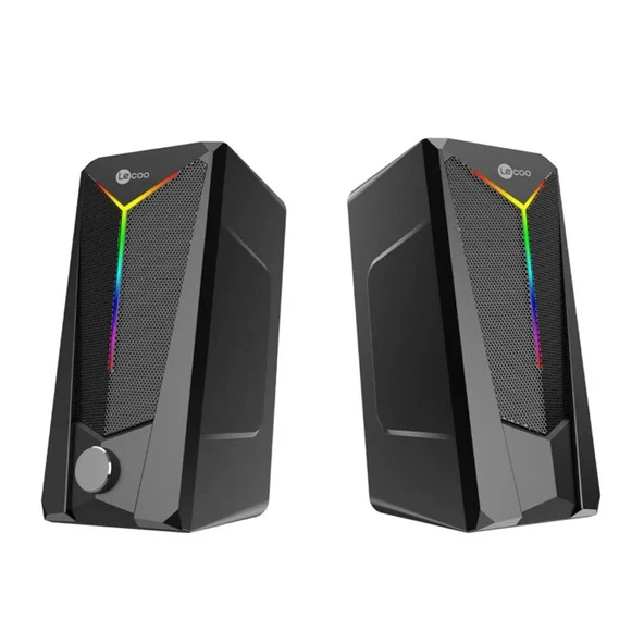 Lenovo Lecoo DS104 Kablolu Usb + 3.5Mm Jack 6W 80Db Rgb Işıklı 1+1 Gaming Speaker - Hoparlör ürün görseli 1