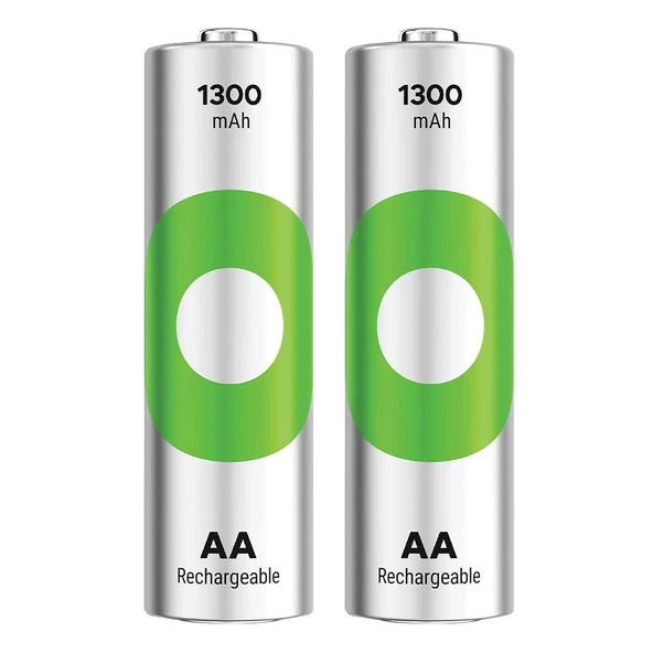 GP Recyko 1300 Mah Ni-Mh 1.2 Volt AA Kalem Şarjlı Pil 2Li Paket ürün görseli 1