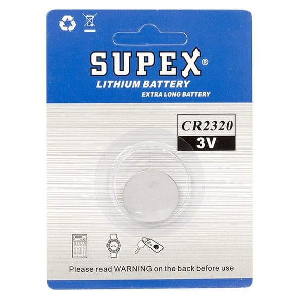 Supex CR2320 3 Volt Lityum Pil Tekli ürün görseli 1