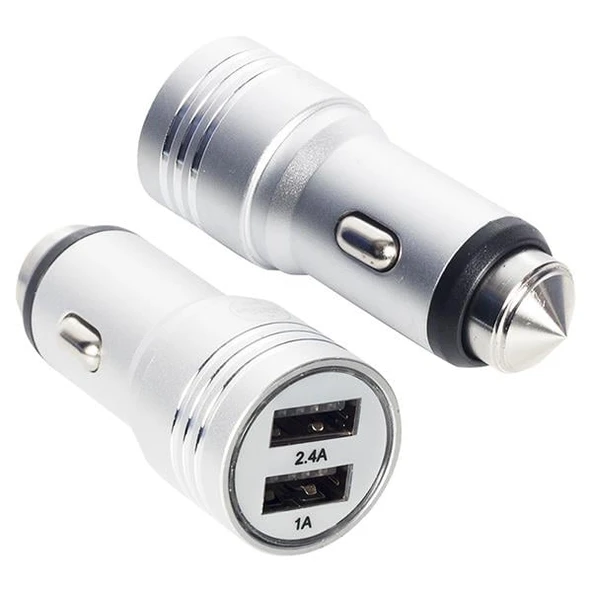 Powerway X-633 Çift Usb'li 3.1 Amper Metal Çakmaklık Araç Şarj Cihazı ürün görseli 1