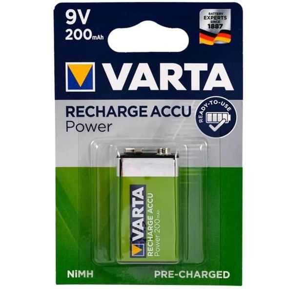 Varta 9 Volt 200 Ma Şarjlı Pil ürün görseli 1