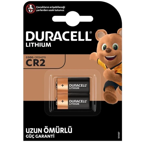 Duracell CR2 3 Volt Lityum 2'Li Pil ürün görseli 1
