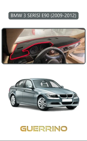 Guerrino  BMW 3 SERİSİ E90 2009-2012TORPİDO KORUMA HALISI GRİ KENAR ürün görseli 1