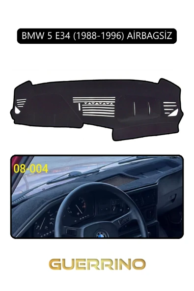 Guerrino  BMW 5 E34 1988-1996 AİRBAGSİZTORPİDO KORUMA HALISI SİYAH KENAR ürün görseli 1