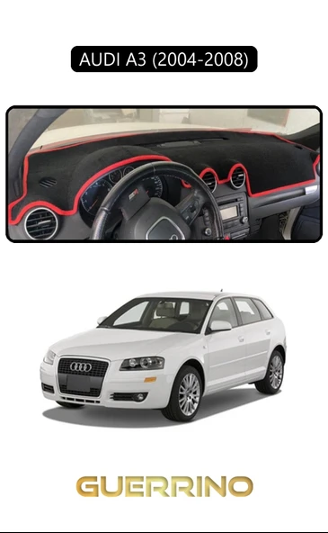 Guerrino  AUDI A3 (2004-2008)TORPİDO KORUMA HALISI SİYAH KENAR ürün görseli 1