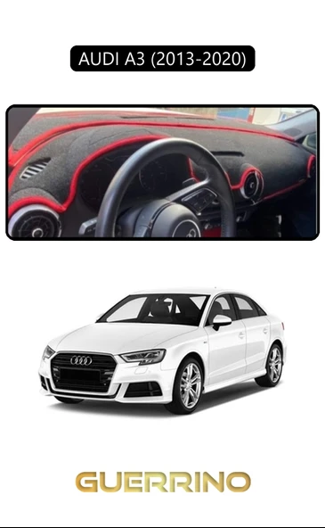 Guerrino  AUDİ A3 (2013-2020)TORPİDO KORUMA HALISI SİYAH KENAR ürün görseli 1