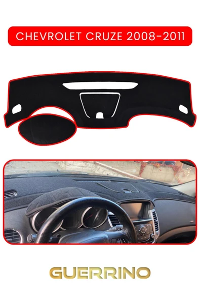 Guerrino  CHEVROLET Cruze 2008-2011TORPİDO KORUMA HALISI KIRMIZI KENAR ürün görseli 1