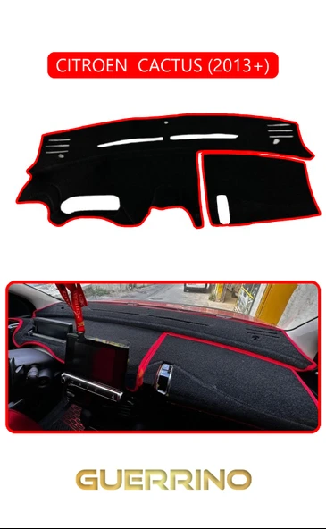 Guerrino  CITROEN  CACTUS 2013+TORPİDO KORUMA HALISI KIRMIZI KENAR ürün görseli 1