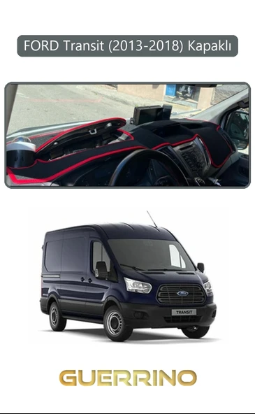 Guerrino  FORD Transit (2013-2018) KapaklıTORPİDO KORUMA HALISI GRİ KENAR ürün görseli 1
