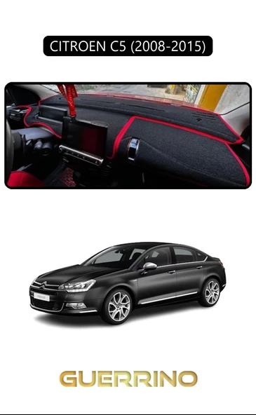 Guerrino  CITROEN C5 2008-2015TORPİDO KORUMA HALISI SİYAH KENAR ürün görseli 1