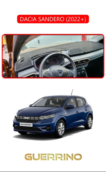 Guerrino  DACIA SANDERO 2022+ TORPİDO KORUMA HALISI KIRMIZI KENAR ürün görseli 1