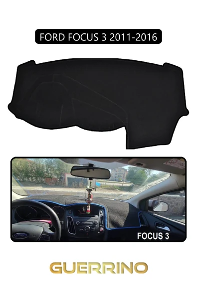 Guerrino  FORD Focus 3 (2011-2016)TORPİDO KORUMA HALISI SİYAH KENAR ürün görseli 1