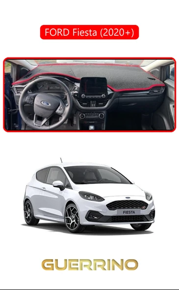 Guerrino  FORD Fiesta (2020+)TORPİDO KORUMA HALISI KIRMIZI KENAR ürün görseli 1