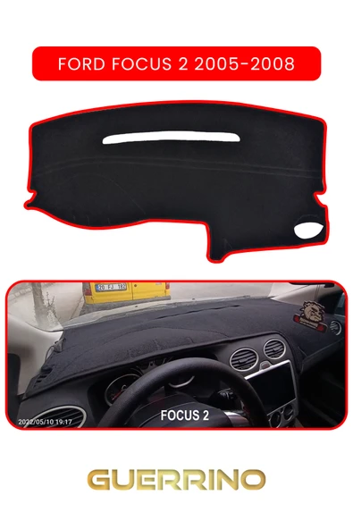 Guerrino  FORD Focus 2 (2005-2008)TORPİDO KORUMA HALISI KIRMIZI KENAR ürün görseli 1
