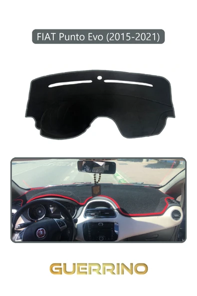 Guerrino  FIAT Punto Evo 2015-2021 Modellerine UygunTORPİDO KORUMA HALISI GRİ KENAR ürün görseli 1