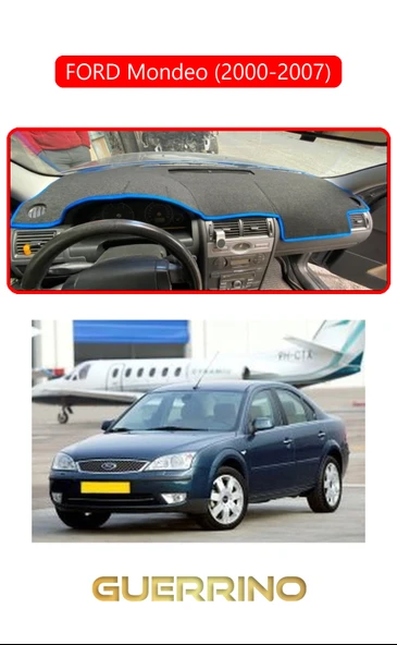 Guerrino  FORD Mondeo (2000-2007)TORPİDO KORUMA HALISI KIRMIZI KENAR ürün görseli 1