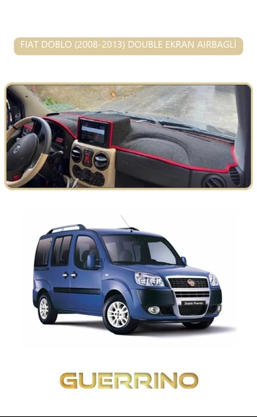 Guerrino  FIAT DOBLO 2008-2013 DOUBLE EKRANTORPİDO KORUMA HALISI BEJ KENAR ürün görseli 1